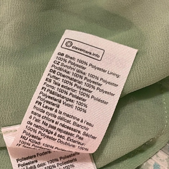 & other stories green floral pleated midi skirt size 10 - Picture 6 of 7